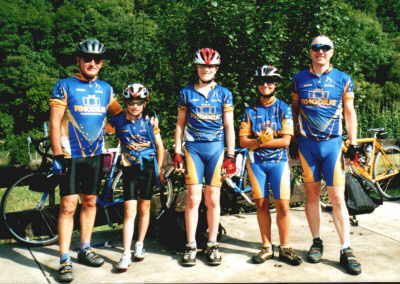 Die Tourteilnehmer Nobert Geilen, Raphael R�desheim, Christoph M�ller, Nadja H�rter und Karl-Heinz R�desheim